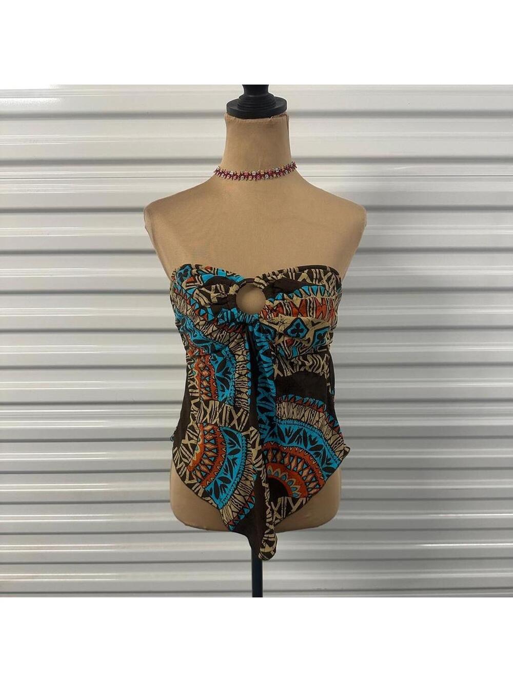 Venus Women's Multi and Brown Crop-top